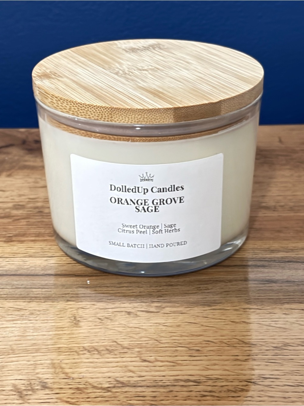 NEW DolledUp Candles Orange Grove Sage 9 oz Hand-Poured Soy Candle